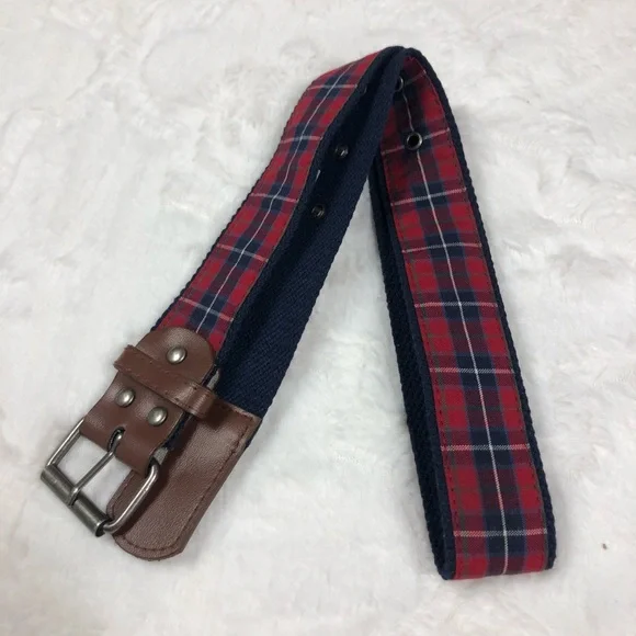 Kitestrings Red Plaid Dress Belt size Medium - Picture 9 of 10